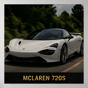 Póster McLaren 720S Supercoche moderno británico contempo