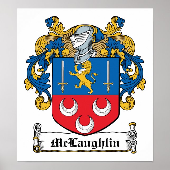 Póster McLaughlin Family Crest (Frente)