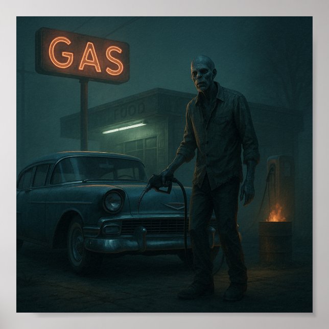 Póster MCM Zombie Gas Station Art (Frente)