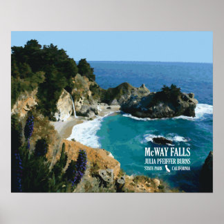 Póster McWay Falls - Poster Big Sur