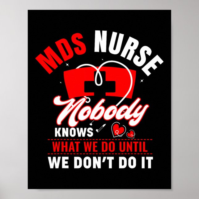 Póster Mds Enfermeras Funny Mds Enfermería Mds Enfermeras (Frente)