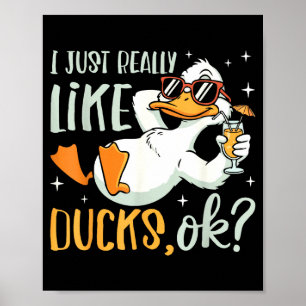 Póster Me Acaban De Gustar Los Patos Ok Divertido Amante