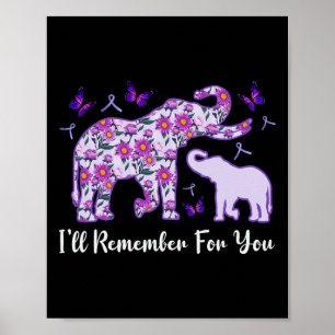 Póster Me acordaré de ti Elefante Púrpura Heimerheimer