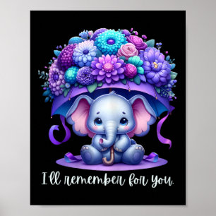 Póster Me acordaré de ti Elefante Púrpura Heimerheimer