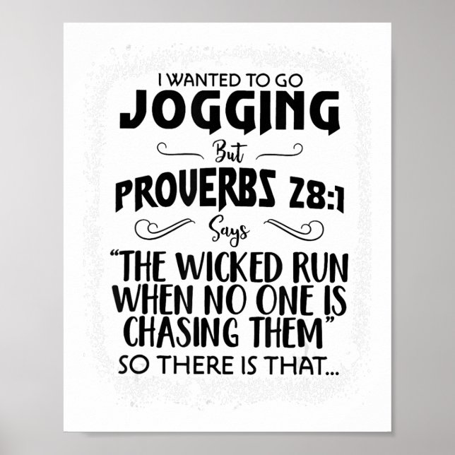 Póster Me Alegré De Que Quería Ir A Jogging, Proverbio Cr (Frente)