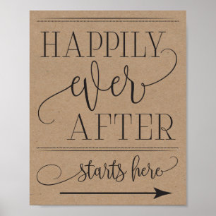 Póster Me alegro de que haya empezado aquí el Rótulo Boda