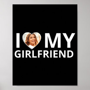 Póster Me amo a mi novia Foto Corazón divertido Camiseta