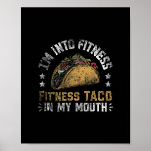Póster Me apasiona el fitness Tacos mexicanos Cinco De Ma