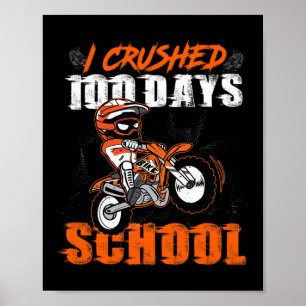 Póster Me Aplasté 100 Días De Bicicleta Sucia Escolar.