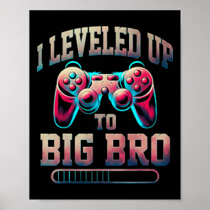 Póster Me Ascendí A Hermano Mayor Funny Gamer Hermano May