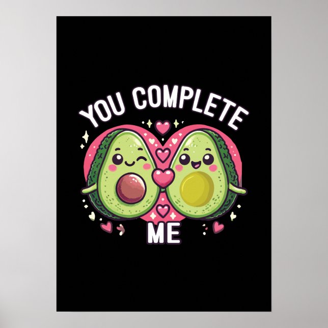 Póster Me completa - Cute Pareja De Aguacate (Frente)