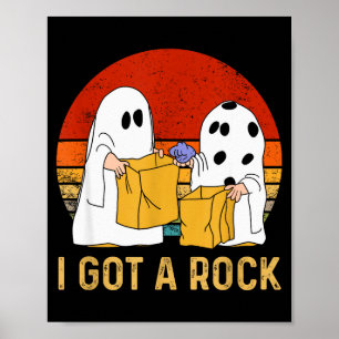 Póster Me Conseguí Una Camiseta De Rock Halloween Truco O