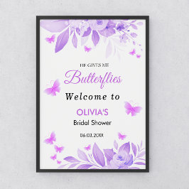 Póster Me Da La Bienvenida A Las Mariposas En La Ducha De