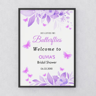 Póster Me Da La Bienvenida A Las Mariposas En La Ducha De