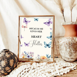 Póster Me da mariposas Wildflowers Bridal Shower