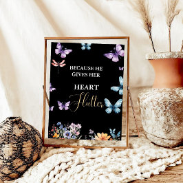 Póster Me da mariposas Wildflowers Bridal Shower