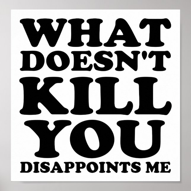 Póster Me decepciona un Poster gracioso (Frente)