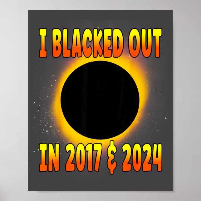 Póster Me Desmayé 2017 Eclipse Total de Sol (Frente)