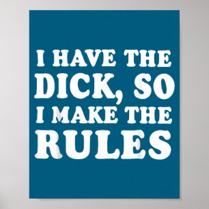 Póster Me Di Ck Tan Reglas Humor