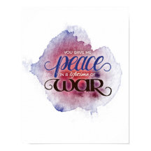 Me diste paz en la vida de la guerra: 11x14 Prin