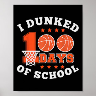 Póster Me Dormí 100 Días De Escuela Bysketbyll 100 Día K