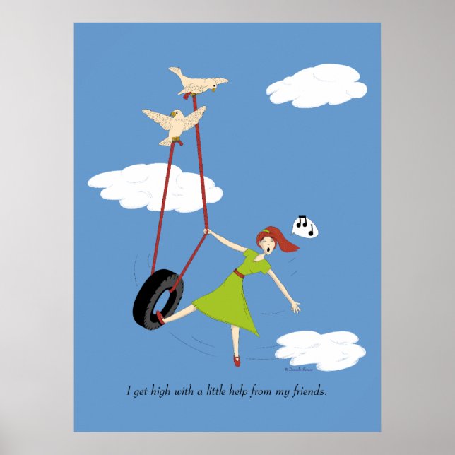 Póster Me drogo con un poco de ayuda de mis amigos. (Frente)