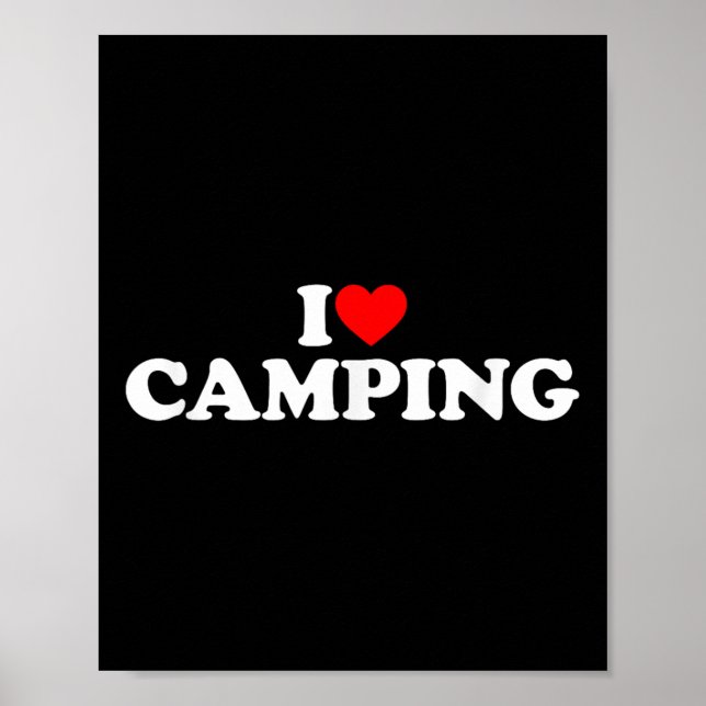 Póster Me encanta acampar  (Frente)