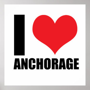 Póster Me encanta Anchorage