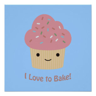 Póster ¡Me encanta Bake! Cupcake
