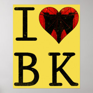 Póster Me encanta Brooklyn, la imprenta Poster de BK New 