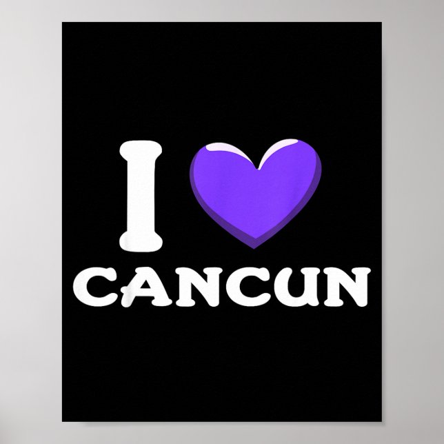 Póster Me encanta Cancun México _1 (Frente)