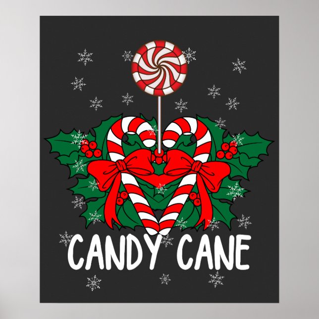Póster Me encanta Candy Cane T-Shirt (Frente)