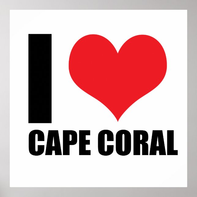 Póster Me encanta Cape Coral (Frente)
