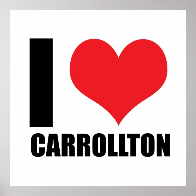 Póster Me encanta Carrollton (Frente)