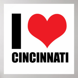 Póster Me encanta Cincinnati