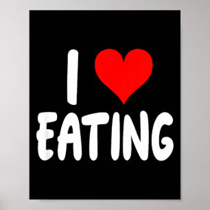 Póster Me encanta comer - Corazón -