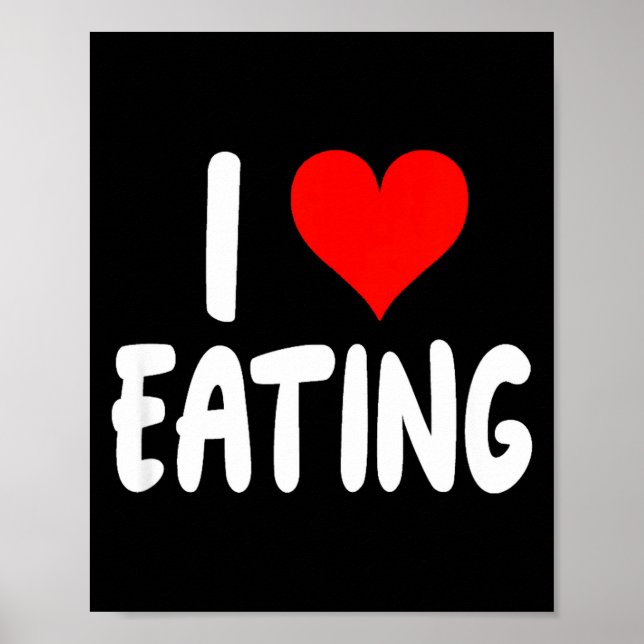Póster Me encanta comer - Corazón -  (Frente)