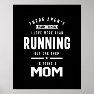 Póster Me encanta Correr. Amo ser mamá