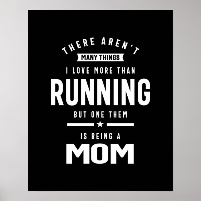 Póster Me encanta Correr. Amo ser mamá (Frente)
