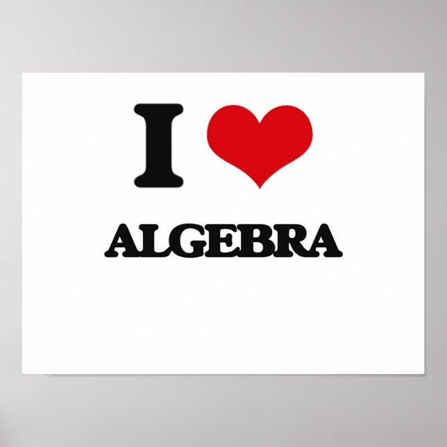 Póster Me encanta el álgebra (Frente)