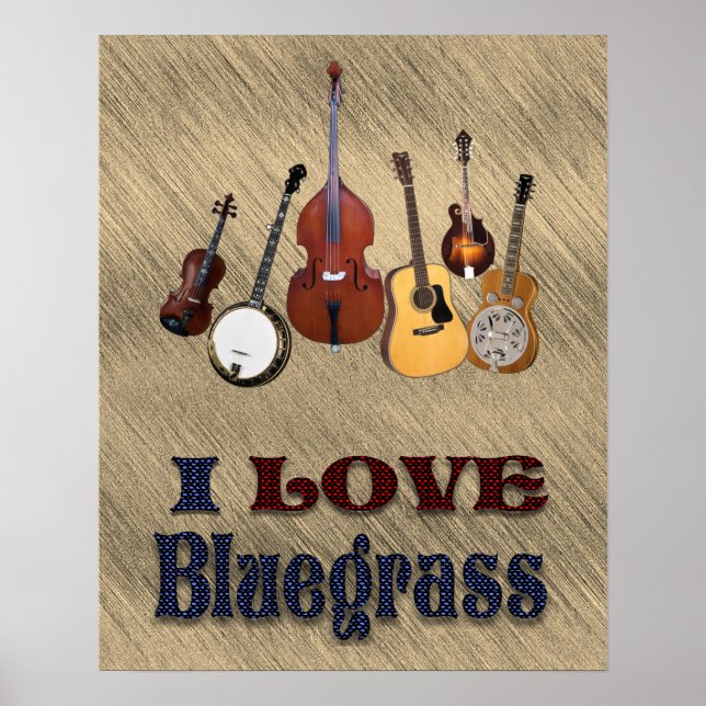 PÓSTER ME ENCANTA EL BLUEGRASS* (Frente)
