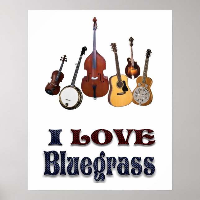 PÓSTER ME ENCANTA EL BLUEGRASS* (Frente)