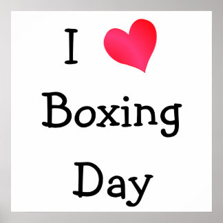Póster Me encanta el día del boxeo