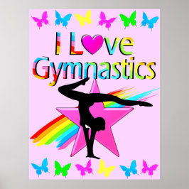 PÓSTER ME ENCANTA EL DISEÑO DE CHICAS DE GIMNASIA DE RAIN