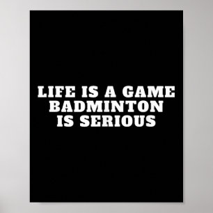 Póster Me encanta el diseño de citas de juegos de Badmint