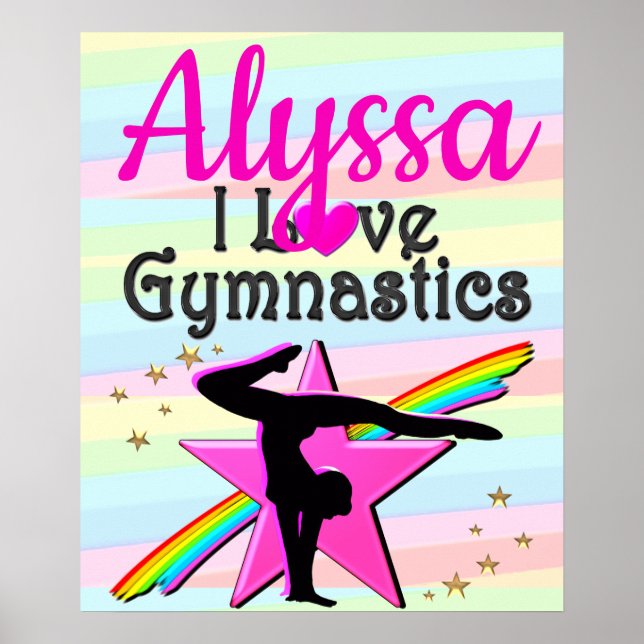 PÓSTER ME ENCANTA EL DISEÑO SUPER STAR DE GIMNASIA (Frente)