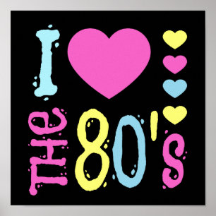 Póster Me encanta el disfraz disco de los años 80