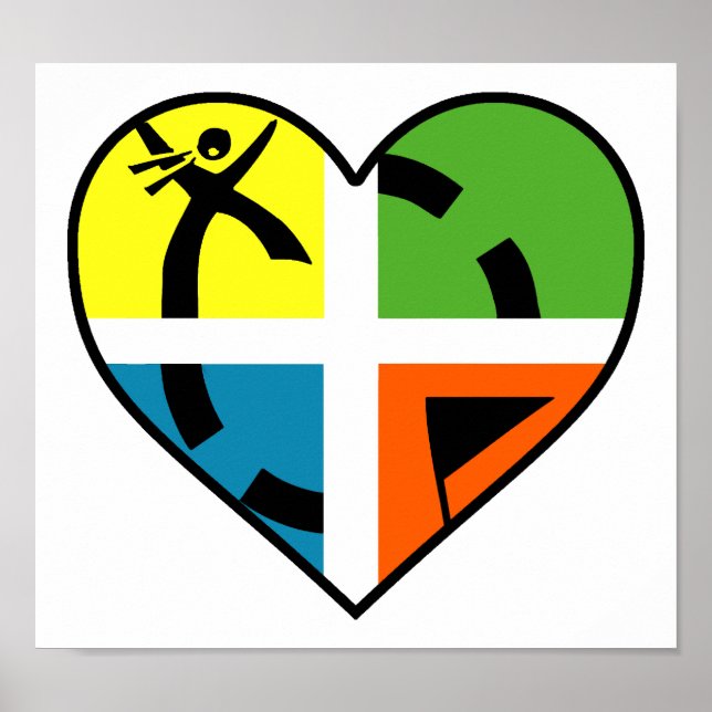 Póster Me encanta el divertido cartel de Geocaching (Frente)