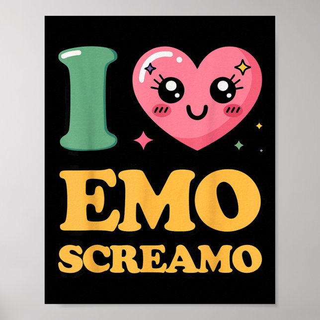 Póster Me encanta el emo screamo  (Frente)
