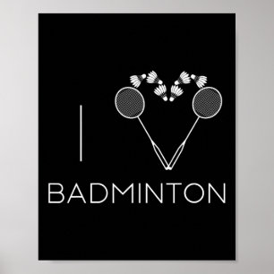 Póster Me encanta el entrenador del equipo de Badminton